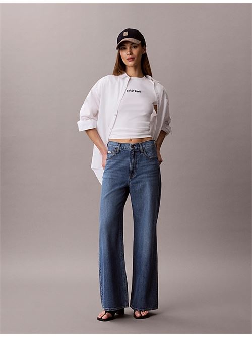 ss contur rib logo ringer tee CALVIN KLEIN JEANS | LV047G816GYAF